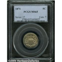1871[5C] MS65 PCGS.