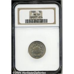 1881[5C] MS65 NGC.