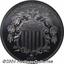 1867[5C] No Rays PR66 [S Cameo NGC.