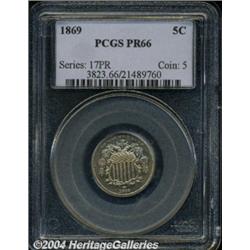 1869[5C] PR66 PCGS.