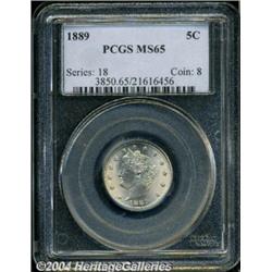 1889[5C] MS65 PCGS.