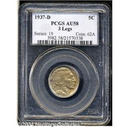 1937-D[5C] Three-Legged AU58 PCGS.