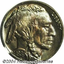 1936[5C] Type One--Satin Finish PR67 PCGS.