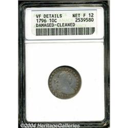1796[10C]--Damaged, Cleaned--ANACS. VF Details, Net Fine 12.