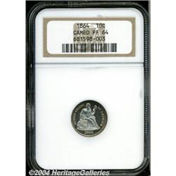 1864[10C] PR64 Cameo NGC.