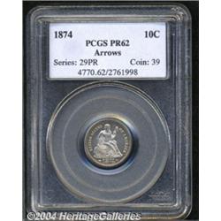 1874[10C] Arrows PR62 PCGS.