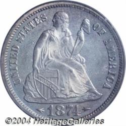 1874[10C] Arrows PR66 PCGS.