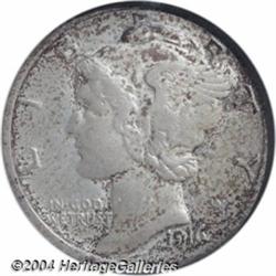 1916-D[10C]--Scratched, Cleaned--ANACS. AU Details, Net XF40.