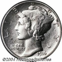 1916-D[10C] AU58 PCGS.