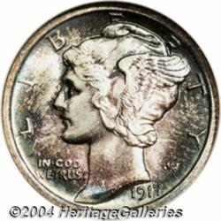 1917-D[10C] MS65 Full Bands NGC.