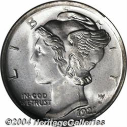 1921-D[10C] MS65 Full Bands PCGS.