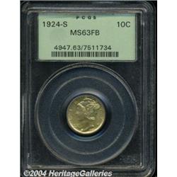 1924-S[10C] MS63 Full Bands PCGS.
