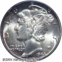 1943-D[10C] MS68 Full Bands PCGS.