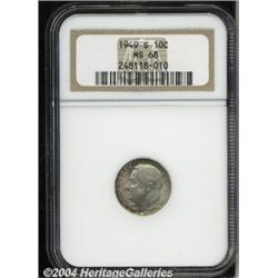 1949-S[10C] MS68 NGC.