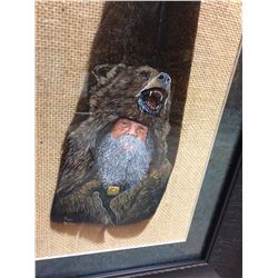 Turkey Feather Painted with Mountain Man