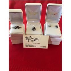 Swarovski Zebra Crystal Pendant, Earring & Ring