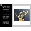 Image 1 : One Of A Kind, Custom Engraved Moose Antler Carving “Anticipation”. By Jason Mcnutt