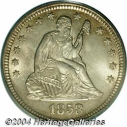 1858[25C] MS65 PCGS.