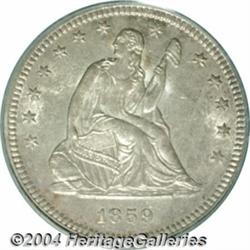 1859[25C] MS64 PCGS.