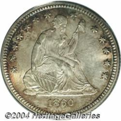 1860-O[25C] MS64 PCGS.