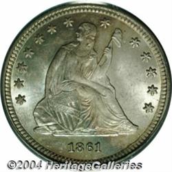 1861[25C] MS66 PCGS.
