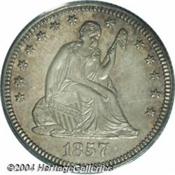1857[25C] PR64 PCGS.