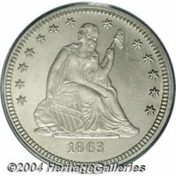 1863[25C] PR64 PCGS.