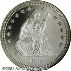 1865[25C] PR68 Cameo NGC.