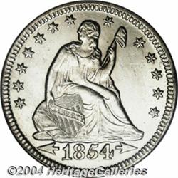 1854-O[25C] Arrows MS 64 PCGS.