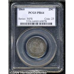 1860[25C] PR64 PCGS.