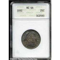 1892[25C] MS64 ANACS.