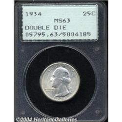 1934[25C] Doubled Die Obverse MS63 PCGS.