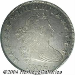 1806[50C] Pointed 6, Stem MS60 NGC.
