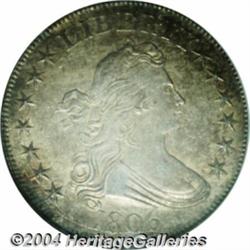 1806[50C] Pointed 6, Stem MS62 NGC.