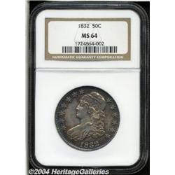 1832[50C] Small Letters MS64 NGC.