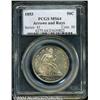 Image 3 : 1853[50C] Arrows and Rays MS64 PCGS.