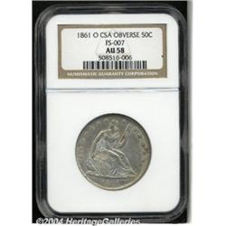 1861-O[50C] AU58 CSA Obverse NGC.