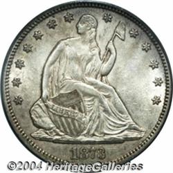 1873-CC[50C] No Arrows AU55 PCGS.