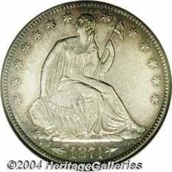 1874-CC[50C] Arrows--Cleaned--ANACS. Unc Details, Net AU55.