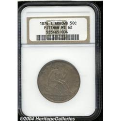 1874-S[50C] Arrows MS62 NGC.