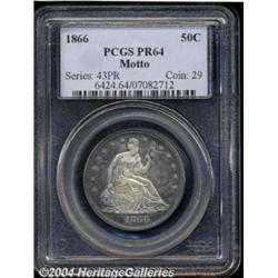 1866[50C] Motto PR64 PCGS.