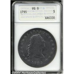 1795[S$1] Flowing Hair, Three Leaves VG8 ANACS.