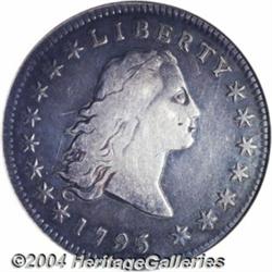 1795[S$1] Flowing Hair, Three Leaves VF25 ANACS.