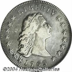 1795[S$1] Flowing Hair, Two Leaves XF40 PCGS.