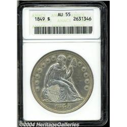 1849[S$1] AU55 ANACS.