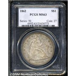 1862[S$1] MS63 PCGS.