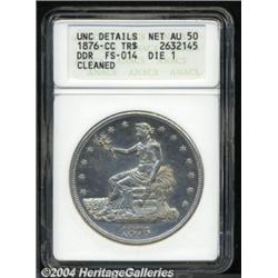 1876-CC[S$1] Doubled Die Reverse--Cleaned--ANACS. Unc Details, Net AU50.