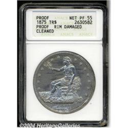 1875[T$1]--Cleaned, Rim Damaged--ANACS. Net PR55.