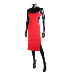 battlestar galactica six red dress Red Spaghetti Straps Halter Cut Out Cocktail Dress