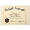 Image 10 : FERRIS BUELLER'S DAY OFF (1986) - Edward Rooney's (Jeffrey Jones) Certificate of Appreciation and Pl